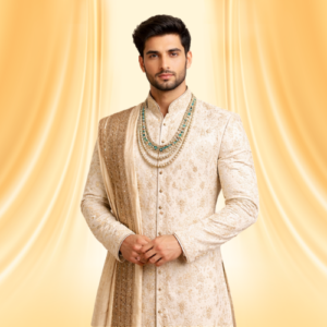 Beige Classic Sherwani