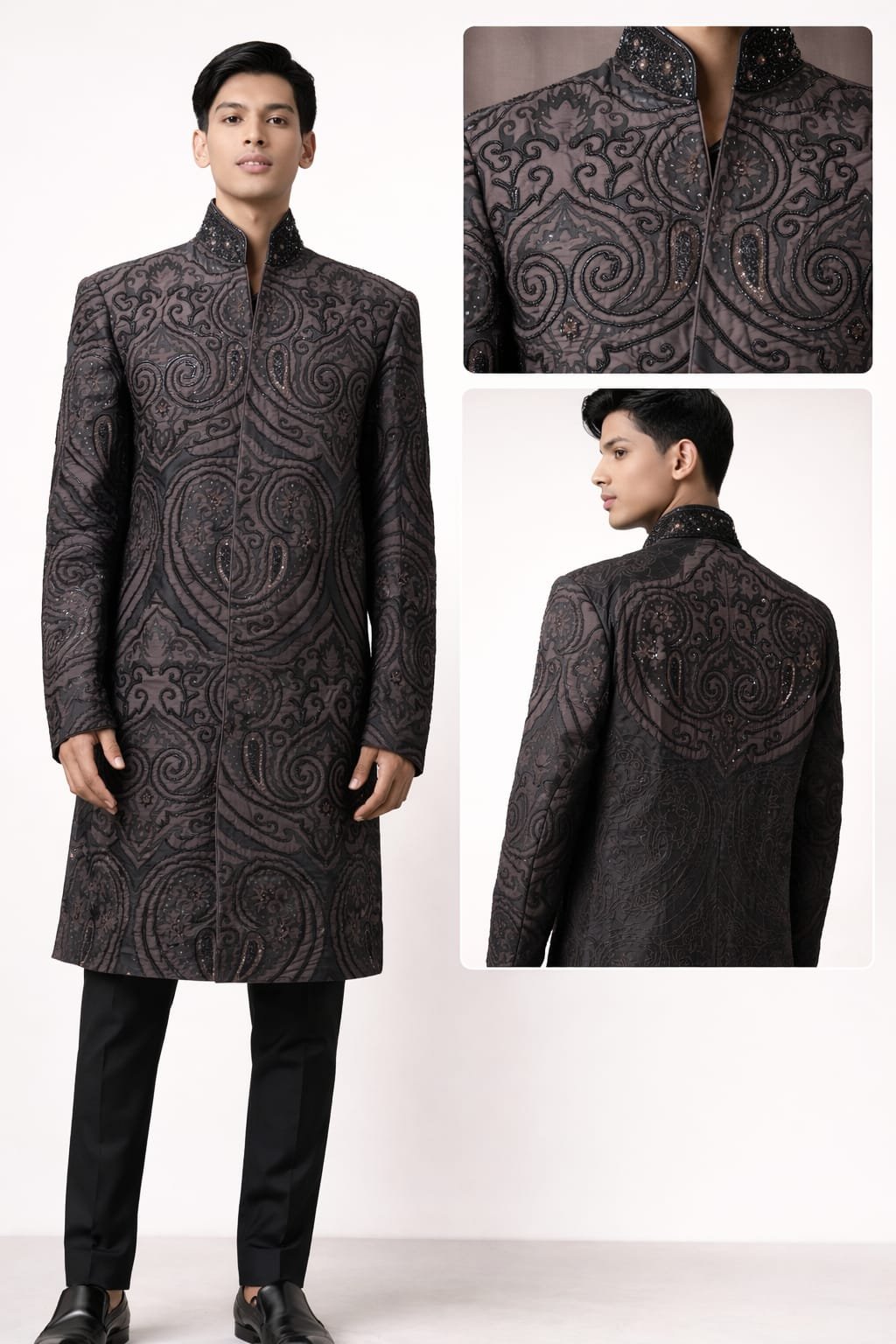 PREMIUM  BLACK SHERWANI