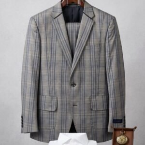 SIGNATRUE GREY PLAID SUIT