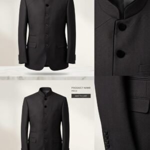 INDO-WESTERN HIGH NECK BLAZER